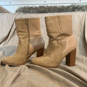 Vegan Leather (man made) Tan Boots